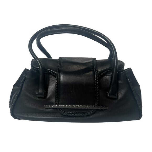 Bottega Veneta VINTAGE Black Leather Small Shoulder Bag - Picture 1 of 15